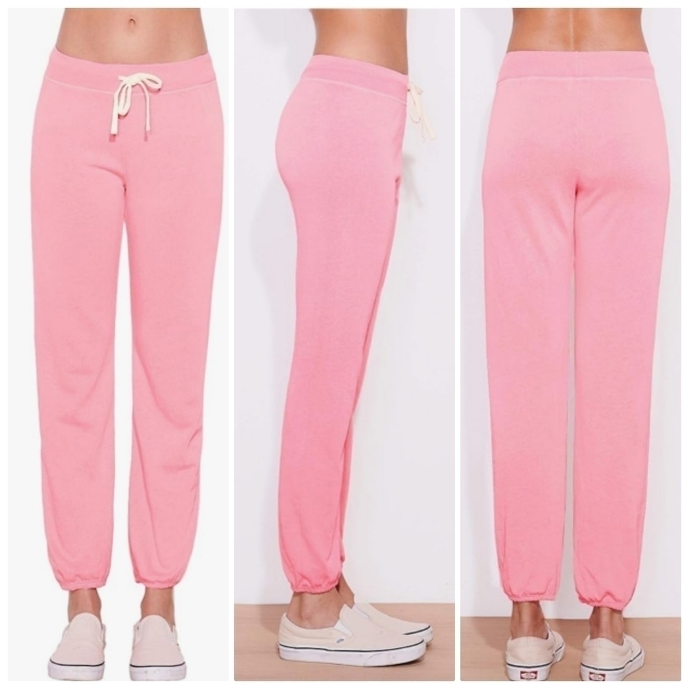 New Sundry Classic Relaxed Fit Pop Peach Jogger Sweatpants NWT